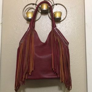 Leather Fringe Shoulder Bag